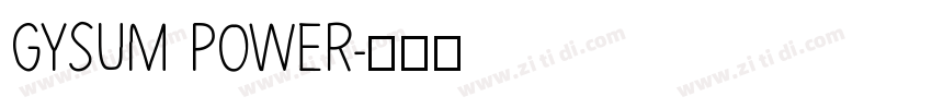 GYSUM POWER字体转换